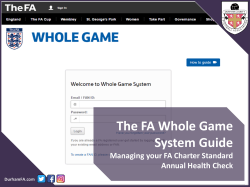The FA Whole Game System Guide