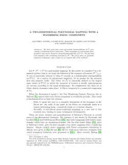 A TWO-DIMENSIONAL POLYNOMIAL MAPPING WITH A