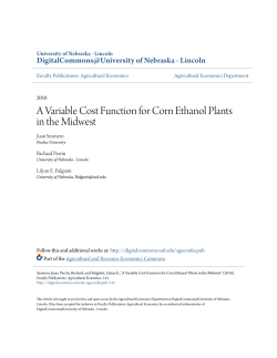 A Variable Cost Function for Corn Ethanol Plants in the Midwest