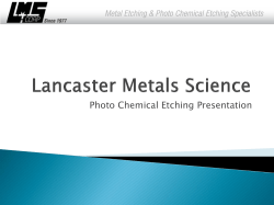 Lancaster Metals Science - ASM International South Central PA