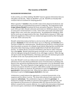 The Genetics of BLOOPS