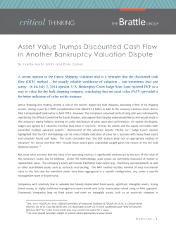 Asset Value Trumps Discounted Cash Flow in