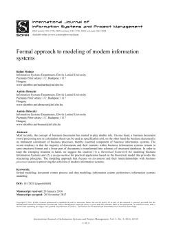 Formal approach to modeling of modern information systems