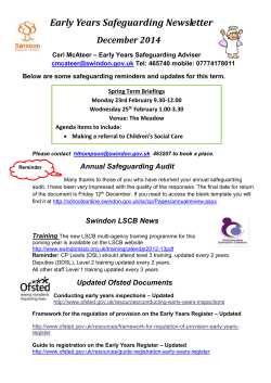 EY Safeguarding Newsletter Dec 14