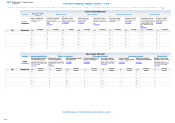 Curriculum Mapping Template: Science * 3 and 4