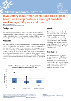 Involuntary labour market exit and risk of poor health and sleep