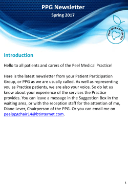PPG Spring 2017 Newsletter