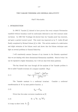 In 1960 H. Yamabe [1] claimed to have proven that