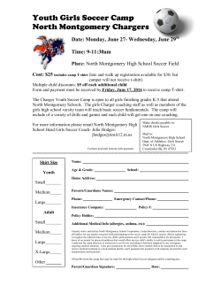 Summer Youth Soccer Camp - North Montgomery High School