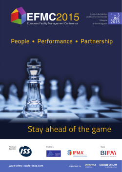Stay ahead of the game - International Facility Management