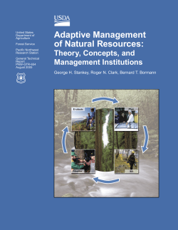Adaptive Management of Natural Resources: Theory, Concepts, and