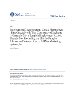 Employment Discrimination - Sexual Harrassment