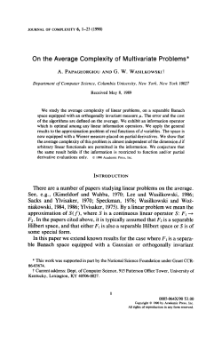On the Average Complexity of Multivariate Problems