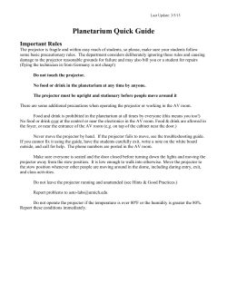 Planetarium Short manual - UM Personal World Wide Web Server