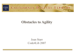 Obstacles to Agility