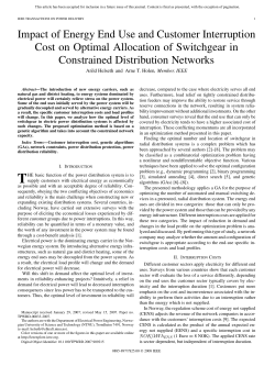 Impact of Energy End Use and Customer Interruption Cost