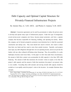 Debt Capacity and Optimal Capital Structure for Privately
