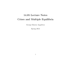 Crises and Multiple Equilibria