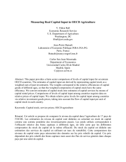 Measuring Real Capital Input in OECD Agriculture