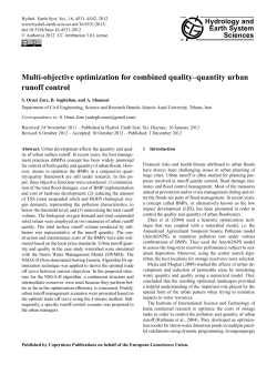 Multi-objective optimization for combined quality&ndash;quantity urban