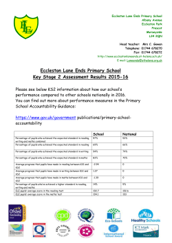 KS2 Assessment Results 2015 16