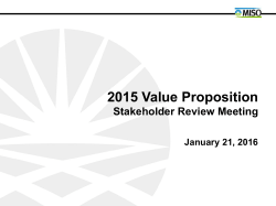 2015 Value Proposition
