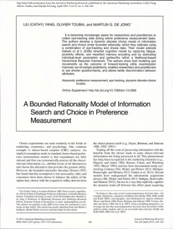 A Bounded Rationality Model of Information Search and Choice in