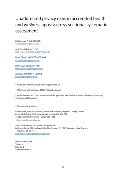 NHS Health Apps and Privacy - Spiral