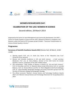 celebration of the uaic women in science