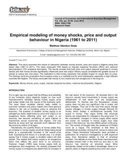 Empirical modeling of money shocks, price and output behaviour in
