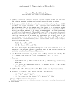Assignment 2: Computational Complexity