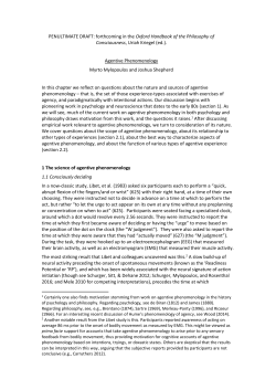 Agentive phenomenology