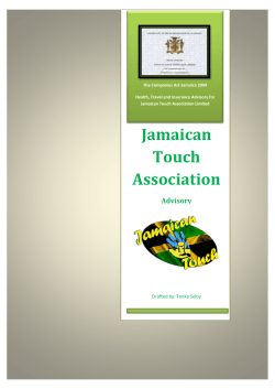 Health, Travel and Insurance Advisory for Jamaican Touch