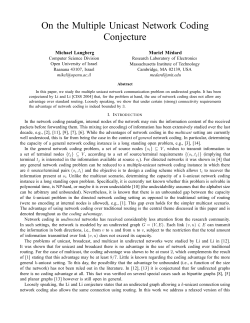 On the Multiple Unicast Network Coding Conjecture
