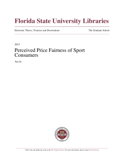Perceived Price Fairness Of Sport Consumers - DigiNole!