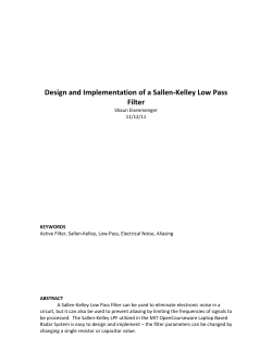 Design and Implementation of a Sallen