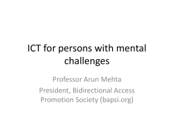 ICT for persons with mental challenges