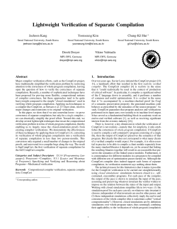 Lightweight Verification of Separate Compilation