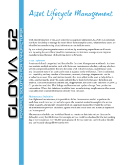 Asset Definition Maintenance Definition