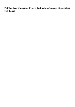 PdF Services Marketing: People, Technology, Strategy