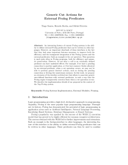 Generic Cut Actions for External Prolog Predicates