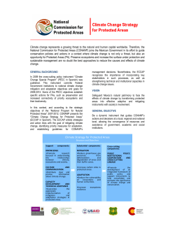 Climate change represents a growing threat to the natural and