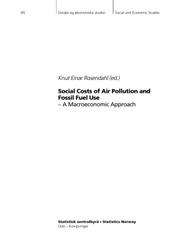 Social Costs of Air Pollution and Fossil Fuel Use