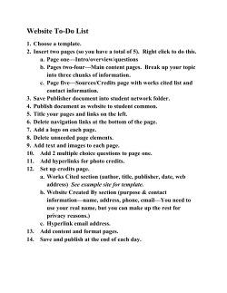 Creating Website with Publisher