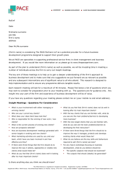 PPI Invitation to Insight Mtg