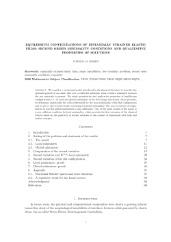 equilibrium configurations of epitaxially strained elastic films