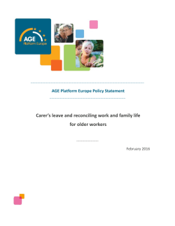 Carer`s leave and reconciling work and family life for