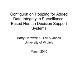 Configuration Hopping for Added Data Integrity in Surveillance
