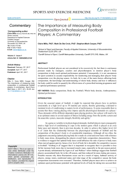 The Importance of Measuring Body Composition in Professional