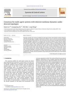 Consensus for multi-agent systems with inherent nonlinear